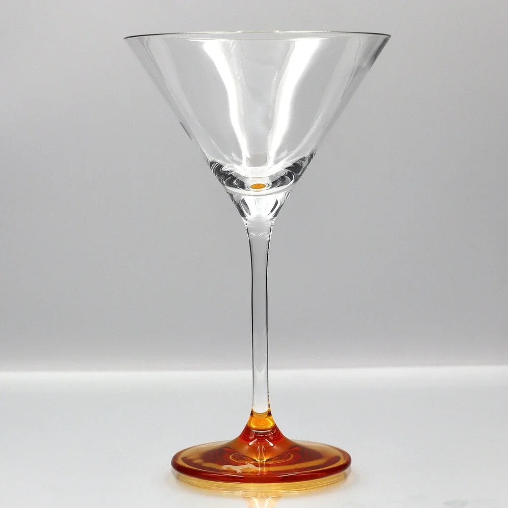 Royal Doulton Pop In For Drinks Crystal Martini Glasses Set 2 CarDog Stem Signed